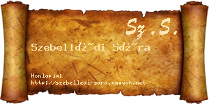 Szebellédi Sára névjegykártya