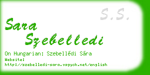 sara szebelledi business card